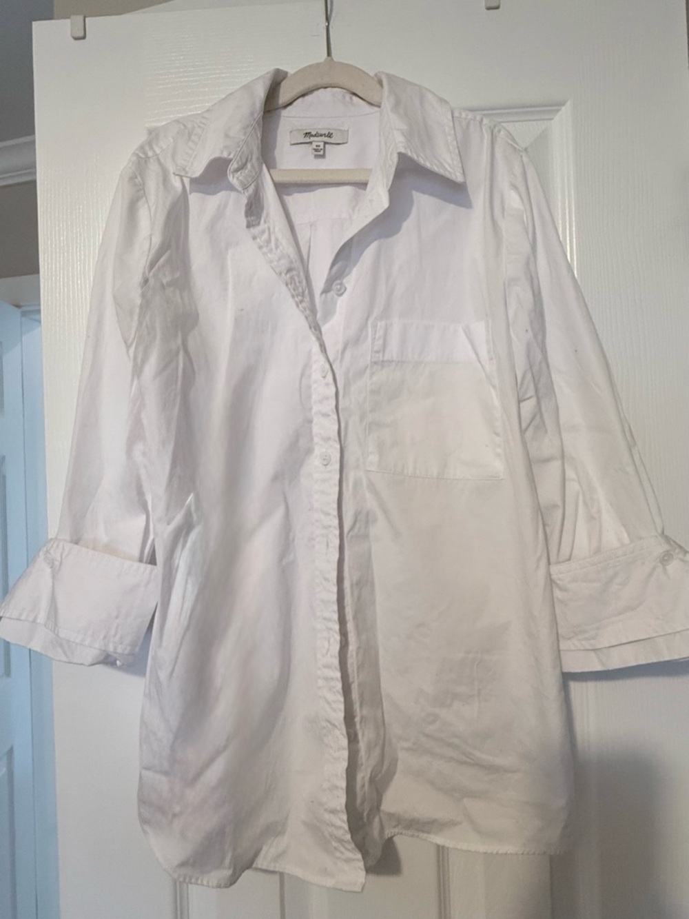 Madewell White Button-Down Shirt